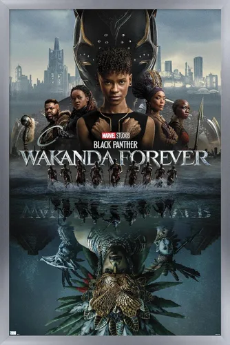 Vista 11 de Marvel Black Panther: Wakanda Forever - Póster de pared de una hoja, 22.4 pulgadas de largo x 14.7 pulgadas de ancho, versión enmarcada de madera