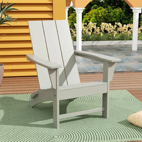 Vista 17 de WestinTrends Ashore Modern - Silla plegable Adirondack para exteriores (juego de 2), color negro