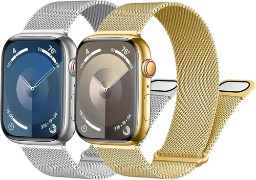 Vista 19 de Correa milanesa para Apple Watch Band de 1.575 pulgadas, 1.732 pulgadas, 1.614 pulgadas, 1.772 pulgadas, 1.654 pulgadas, 1.614 pulgadas, 1.614