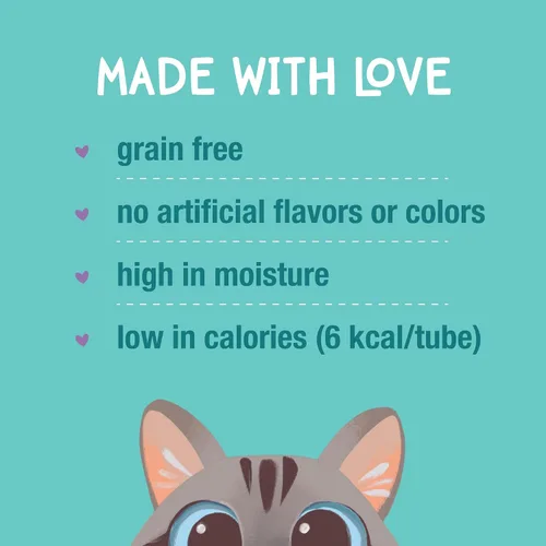 Vista 2 de LOVE, NALA Lickable Cat Treats - Puré de mousse exprimible sin granos para gatos, golosinas húmedas naturales y sabrosas para gatos, sabor a pollo
