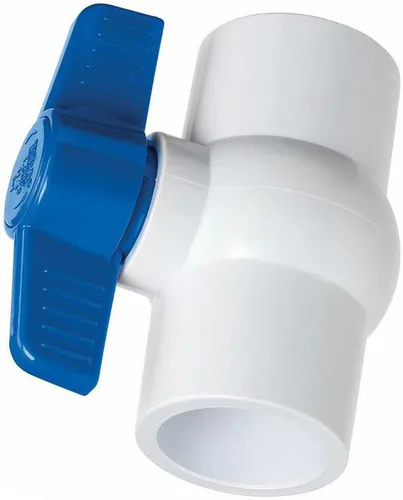 Vista 2 de MaxLLTo Válvula de bola de PVC deslizante de 1 pulgada - Mango azul para Thrifco Plumbing 6415412