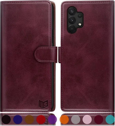 Vista 11 de SUANPOT Funda tipo cartera para Samsung Galaxy A13 5G con bloqueo RFID, tarjetero de crédito, funda protectora de piel sintética con tapa para Negro