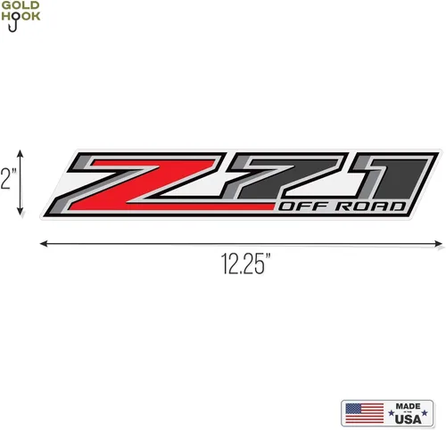 Vista 2 de Calcomanía para camiones Chevy Silverado Z71 - Adhesivos para la cama lateral (2014-2017) 1500 2500 HD Juego de 2
