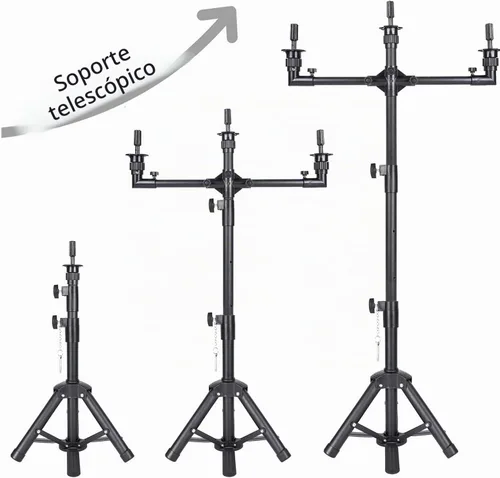 Vista 6 de AliLeader Trípode con soporte para peluca de 50 pulgadas y 3 brazos
