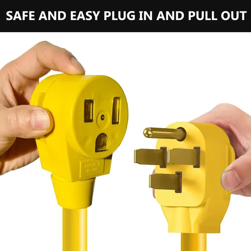 Vista 5 de Cable adaptador de soldador, NEMA 14-50P macho a 6-50R hembra, enchufe RV 50 Amp 4 clavijas a 3 clavijas adaptador de enchufe soldador, adaptador
