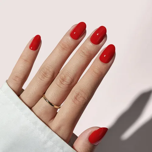 Vista 29 de BTArtbox - Uñas a presión, color crema de vainilla, cuadrado corto, melocotón degradado, 32 unidades 2+ Weeks Wear, Salon-Quality Natural Nails