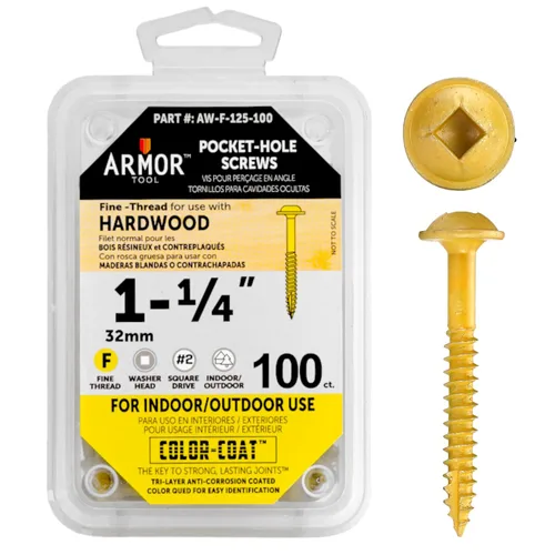 Vista 9 de ARMOR TOOL AP-C-100-100 Tornillos de rosca gruesa de 1 pulgada con revestimiento de color verde y unidad cuadrada