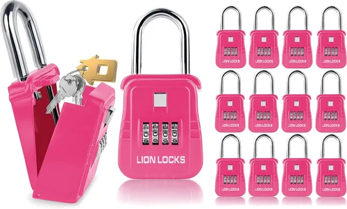 Vista 10 de Lion Locks 1500 Caja de Bloqueo de Llaves con Código, Caja de Seguridad para Llaves al Aire Libre, Caja de Seguridad para Inmobiliarios