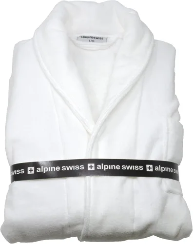 Vista 7 de Alpine Swiss Blair - Bata de baño de tela de rizo de algodón para mujer, cuello de chal de terciopelo