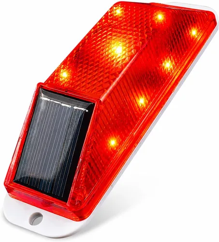Vista 13 de Luz de advertencia estroboscópica solar: Lámpara de advertencia LED estroboscópica sensible, súper brillante, IP65, impermeable, control de luz
