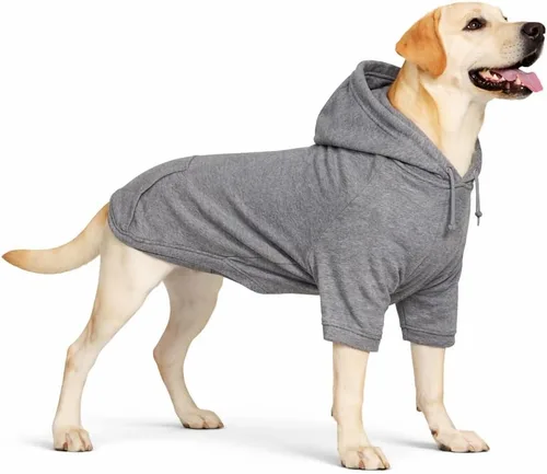 Vista 31 de Lovelonglong Sudadera básica con capucha para perros, 100% algodón, se adapta a perros pequeños, medianos y grandes, color negro, XS
