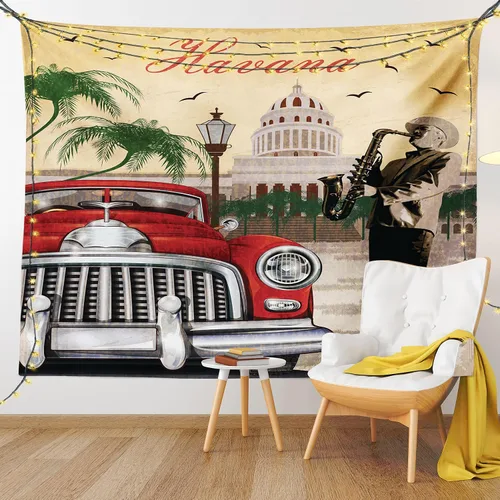 Vista 49 de Lunarable Tapiz japonés, Geisha joven en kimono con maquillaje oriental tradicional de Sakura, decoración de tela para colgar en la pared