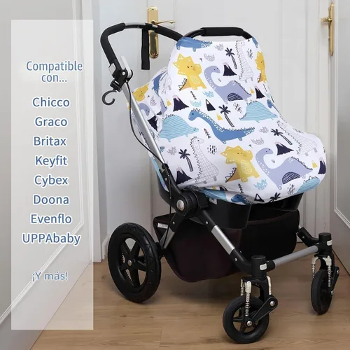 Vista 3 de Rquite Funda para Asiento de Coche Todo en Uno para Bebé, Fundas para Asiento de Coche para Niña y Niño, Funda Elástica y Suave para Asiento
