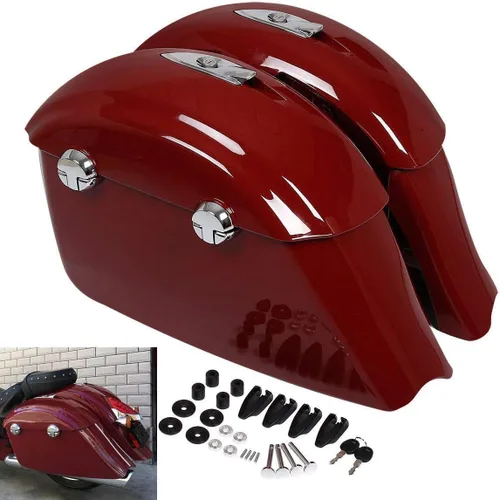 Vista 13 de Bolsa de Sillín TCMT con Cierre Electrónico Compatible con Indian 2015-2025 Roadmaster 2016-2025 Springfield 2014-2018 Chieftain 2018-2020 Chieftain