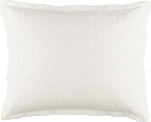 Vista 3 de Pine Cone Hill Washed Linen Quilted Sham Marfil