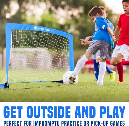 Vista 4 de Red de fútbol para porterías de fútbol, porterías de fútbol emergentes para niños para práctica y entrenamiento en el patio trasero, portátil