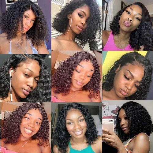 Vista 6 de YAMI 8a - Paquetes de cabello humano brasileño ondulado y húmedo para mujeres negras, 4 unidades, extensiones de cabello ondulado 100% sin procesar