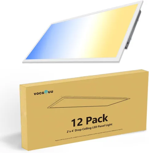 Vista 14 de Luz de panel plano LED de 1 x 4, 5000 K, 4000 K, 3000 K, 1 x 4, lámpara de techo LED Troffer Drop, 0-10 V regulable, 100-277 V, certificación ETL