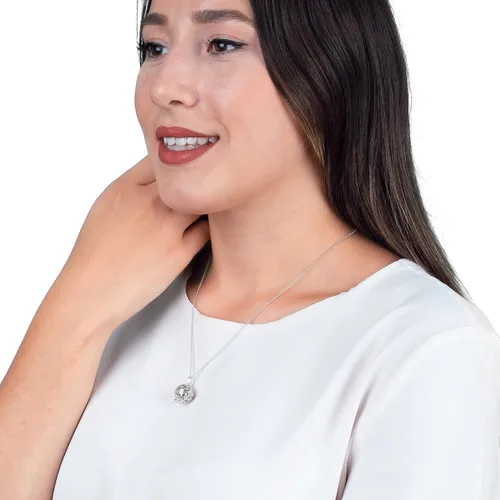 Vista 4 de Engelsrufer Collar con colgante de susurrador de ángel de plata de ley 925 chapado en rodio o oro para mujeres y hombres, unisex