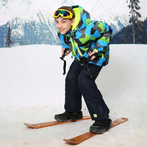 Vista 4 de Chaqueta de esquí para niños, chaqueta de nieve, trajes de invierno impermeables al viento
