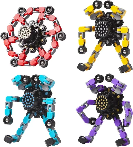 Vista 10 de Gokeey Regalos de Calcetín Navideño para Nietos Fidget Spinners Transformables para Niños y Adultos Alivio del Estrés Juguetes Sensoriales Fidget