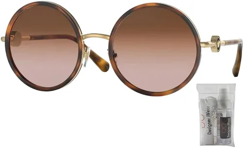 Vista 2 de Versace VE2229 Round Sunglasses for Women BUNDLE With Designer iWear Complimentary Eyewear Kit
