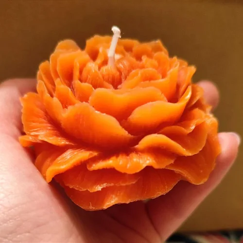 Vista 6 de Paquete de 2 moldes de vela de silicona con forma de flor, moldes de vela de columna de flores de rosas 3D para hacer cilindros de velas, moldes