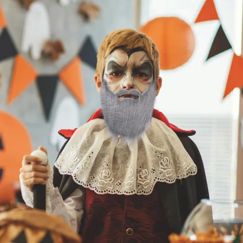 Vista 7 de 8 piezas de barba falsa de Halloween barba falsa bigote falso bigote falso para adultos niños disfraces suministros de fiesta de Halloween