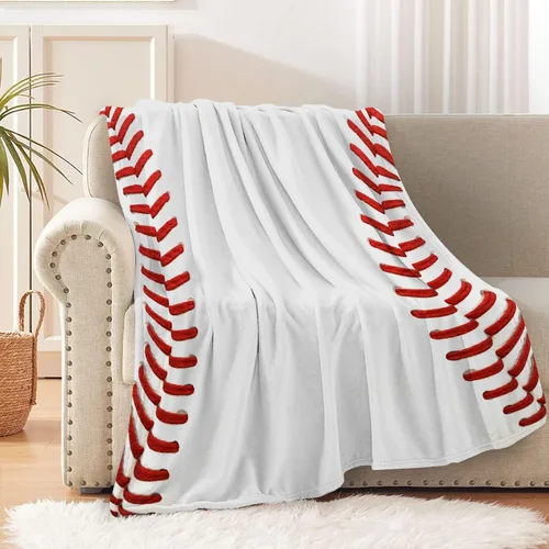 Vista 35 de Manta suave y acogedora con bandera de Estados Unidos de béisbol para niños, niñas, bebés, recién nacidos, manta de recepción de Navidad, 40 x 30