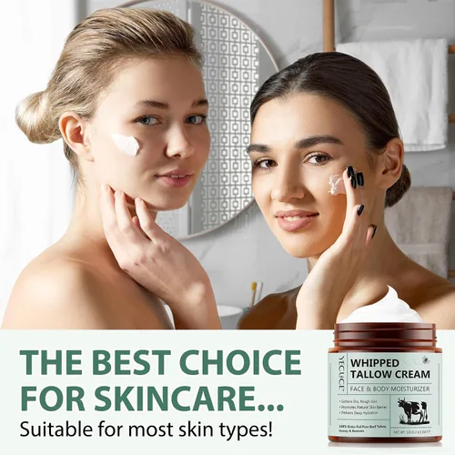 Vista 7 de ReliCo Sarga de ternera batida para la piel humectante facial – Sarga de res orgánica alimentada con pasto batido con crema de miel para el cuerpo