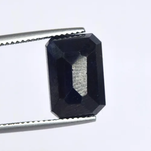 Vista 4 de GEMHUB Atractivo Zafiro Azul 9.05 Ct Egl Certificado Piedra Preciosa Suelta Corte Esmeralda Azul Zafiro para la fabricación de joyas, Gema, azul
