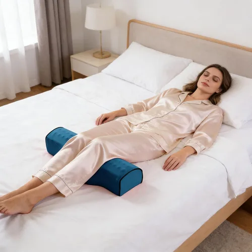Vista 4 de Almohada cervical para dormir, almohada ergonómica de espuma viscoelástica con soporte zonificado, almohada ortopédica para dormir de espalda