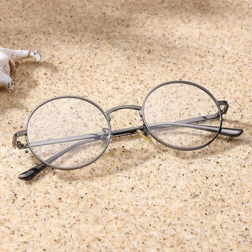 Vista 3 de COASION Gafas de sol redondas vintage de metal pequeñas y unisex