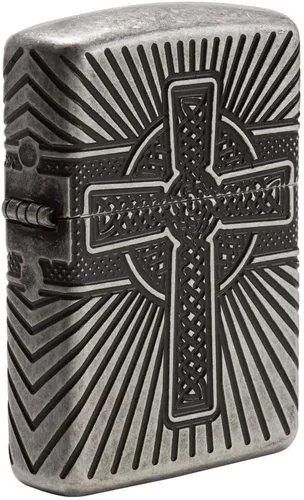 Vista 18 de Zippo - Encendedor de bolsillo cruzado Armadura San Benito Latón