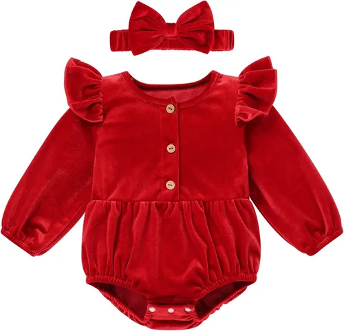 Vista 5 de AWIBMK Vestidos de Navidad para mamá y yo, vestido de terciopelo de manga larga, otoño, invierno, Navidad, vacaciones, mamá, hija, trajes a juego