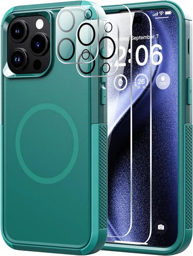 Vista 25 de Diverbox Funda para iPhone 13 [compatible con MagSafe] [con protector de pantalla] [a prueba de golpes] [a prueba de caídas] Funda de protección