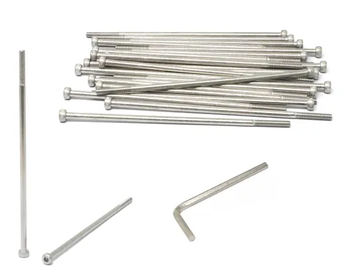 Vista 36 de iexcell Kit de tornillos de cabeza hexagonal de acero inoxidable 304, 100 unidades M2 x 0.157 in, paso de rosca de 0.016 in