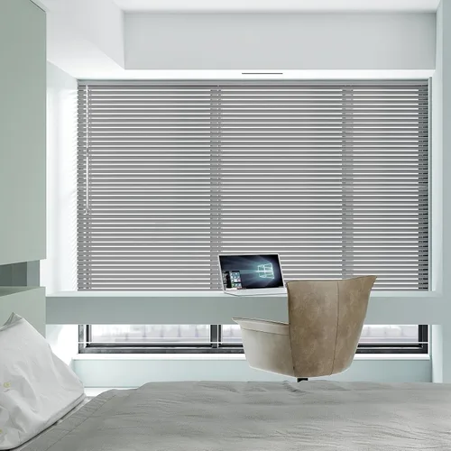 Vista 9 de ACMEART Persianas de aluminio de 1 pulgada para ventanas, sin herramientas Negro