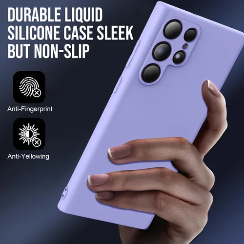 Vista 4 de Funda para Samsung Galaxy S22, funda delgada de silicona líquida, a prueba de golpes, funda delgada para Samsung Galaxy S22, funda protectora
