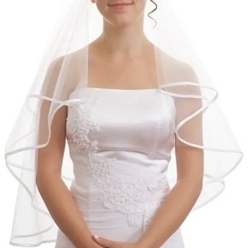 Vista 7 de KLOUD CityVelo de boda para novia con peine, Color blanco