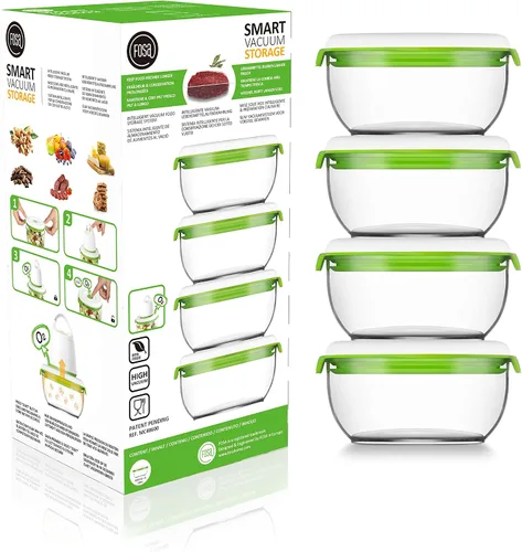Vista 12 de [Usado] FOSA Sello al Vacío Sistema de Almacenamiento de Alimentos Conjunto de Contenedores Reutilizables Deluxe con Vacío y 10 Contenedores