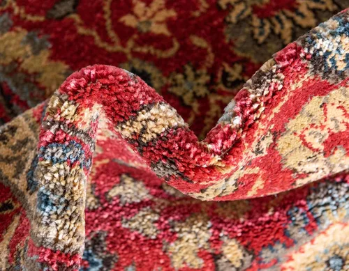 Vista 7 de Unique Loom Edinburgh Collection - Alfombra Monroe (7 x 10 pies, Rectángulo, Rojo/Beige)