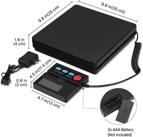 Vista 7 de Flexzion Báscula de envío USPS para paquete, báscula postal de envío digital resistente con pantalla LCD montada en la pared, capacidad máxima