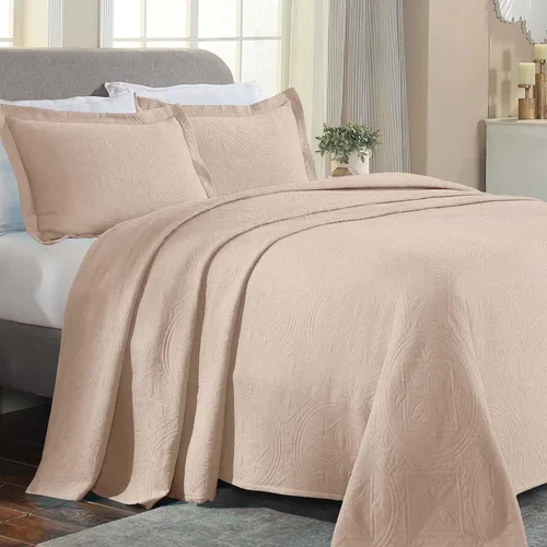Vista 7 de Superior Juego de colcha de algodón de 2 piezas, diseño de círculos celtas, decoración de cama para el hogar, 1 funda de almohada, manta