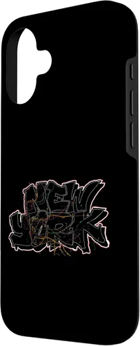 Vista 2 de Funda para iPhone 16 Graffiti New York y trenes
