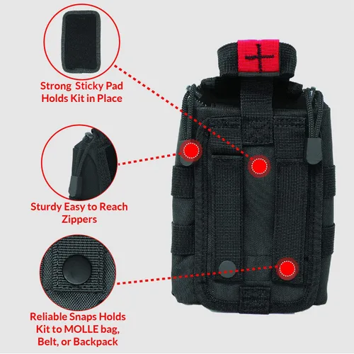 Vista 5 de Ever Ready First Aid Tactical Eagle Tipo Molle EMT Medical First Aid IFAK Bolsa de utilidad (solo bolsa)