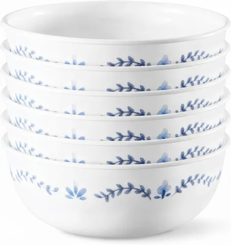 Vista 6 de Corelle Vitrelle - Juego de platos de aperitivos de 6 piezas, vidrio de triple capa y resistente a las astillas, 6 3/4 pulgadas, platos redondos