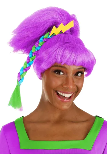 Vista 4 de Peluca de disfraz Stormy Rainbow Brite para mujer Multicolor