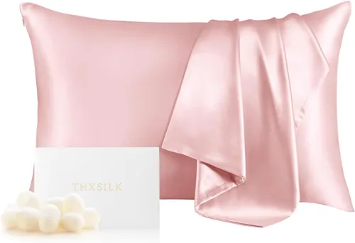 Vista 50 de THXSILK Funda de almohada 100% seda de morera para la salud del cabello y la piel, funda de almohada suave y lisa con cremallera oculta, ambos lados