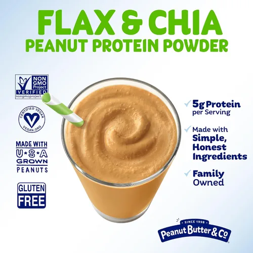 Vista 4 de Mighty Nut, crema de cacahuete en polvo, 184 g (6.5 oz). Non-GMO Project Verified, Gluten Free, Low Fat Peanut Butter Powder with Flax & Chia